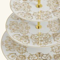 versace medusa gala etagere 3 tier cake stand white