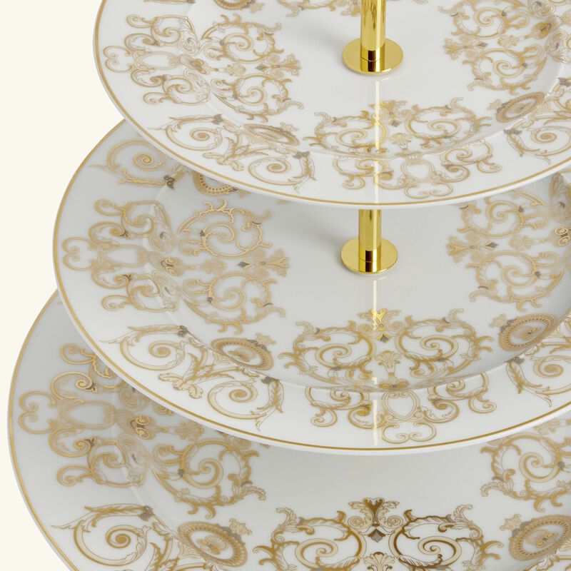 versace medusa gala etagere 3 tier cake stand white