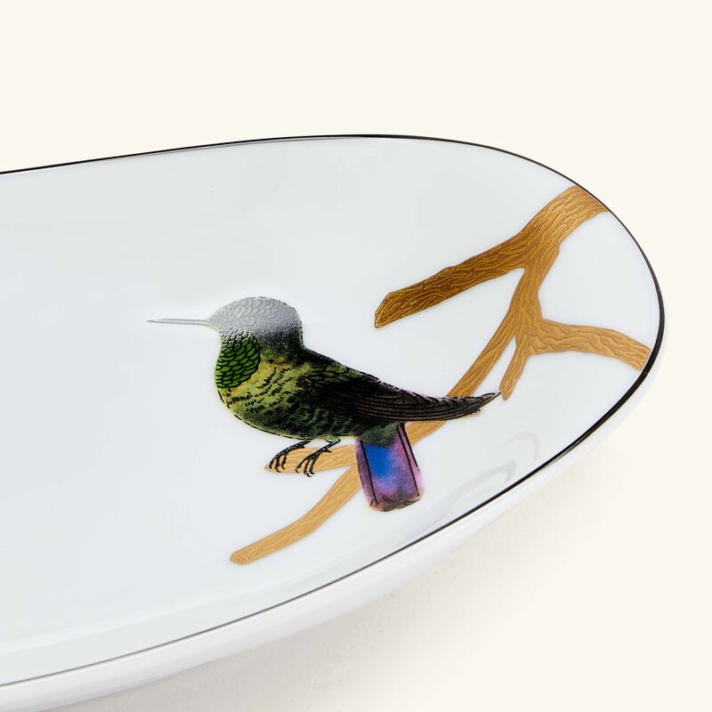 برناردو طبق التقديم أو زوازو بيضاوي باللون الذهبي 21 سم