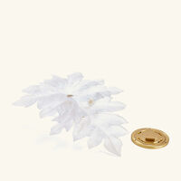 دوم منحوتة بورنيو الجدارية الكبيرة على شكل ورقة شجر بيضاء