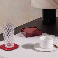 Rouge 540 Coaster Red Set Of 6 kim seybert rouge 540 coaster red set of 6