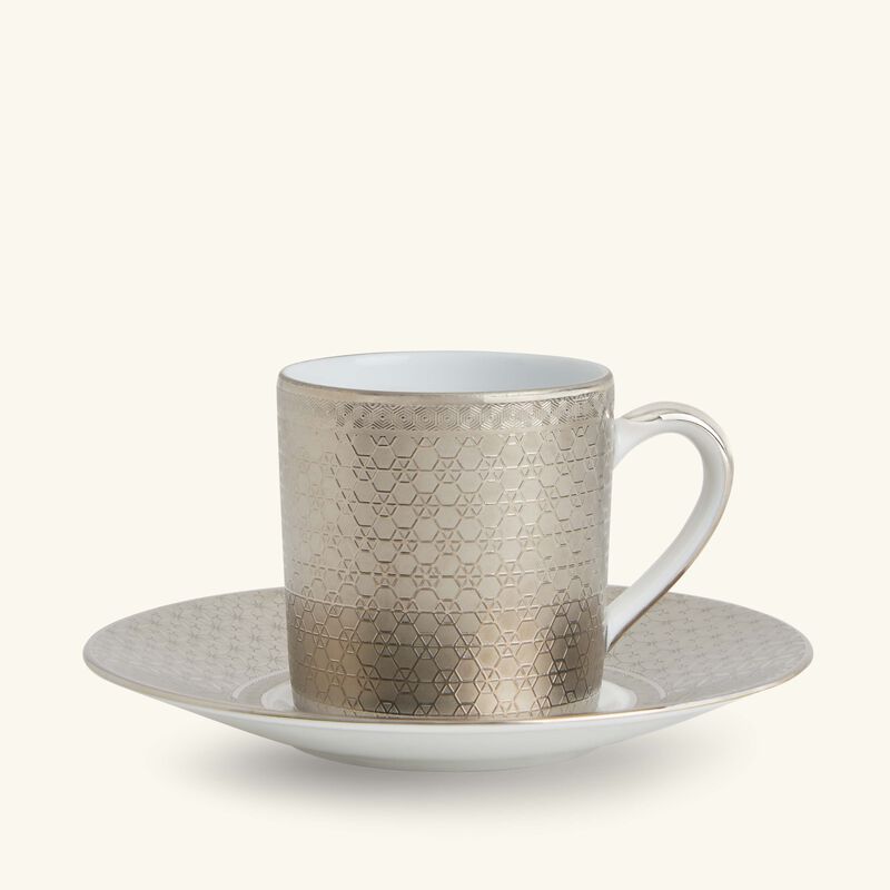 bernardaud divine coffee cup   saucer grey