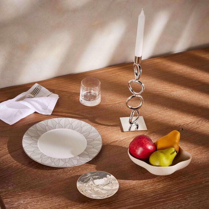 christofle malmaison imp riale dinner plate round white 27cm