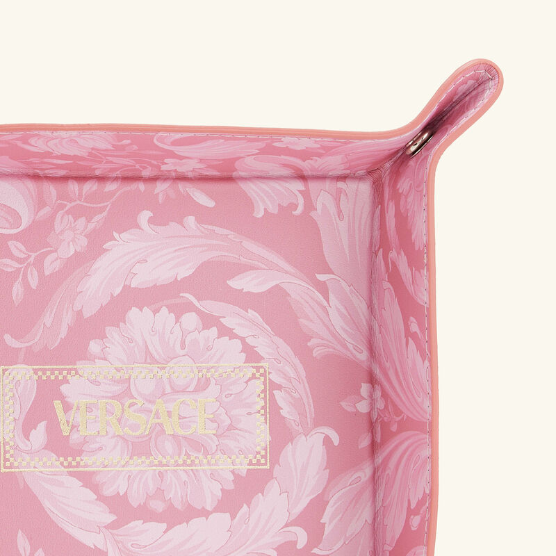 Barocco Trinket Tray Square Small Pink versace barocco trinket tray square small pink