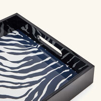 dolce gabbana casa zebra tray rectangular large black
