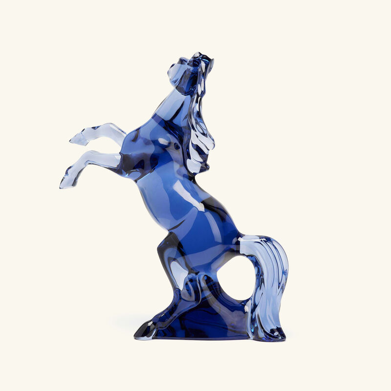 baccarat marengo midnight horse sculpture medium blue