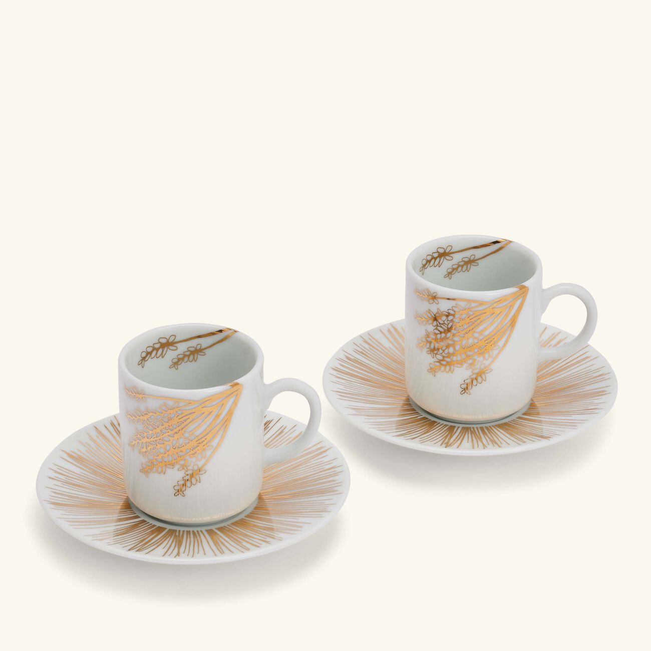 Tamrah by Razan Alazzouni Branch Coffee Cup & Saucer Gold Set of 2 silsal tamrah by razan alazzouni branch coffee cup saucer gold set of 2