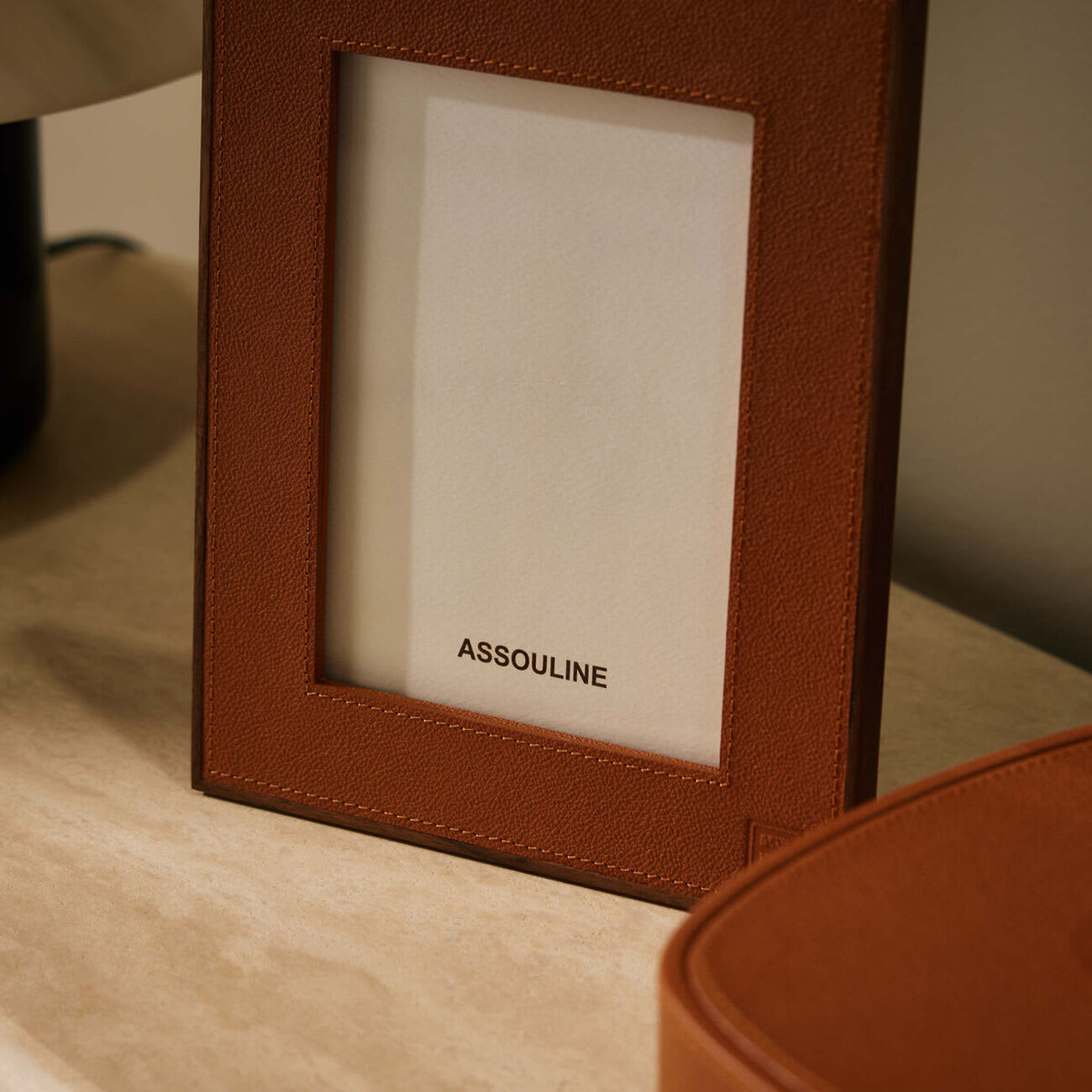 assouline heritage frame camel 24x19 cm