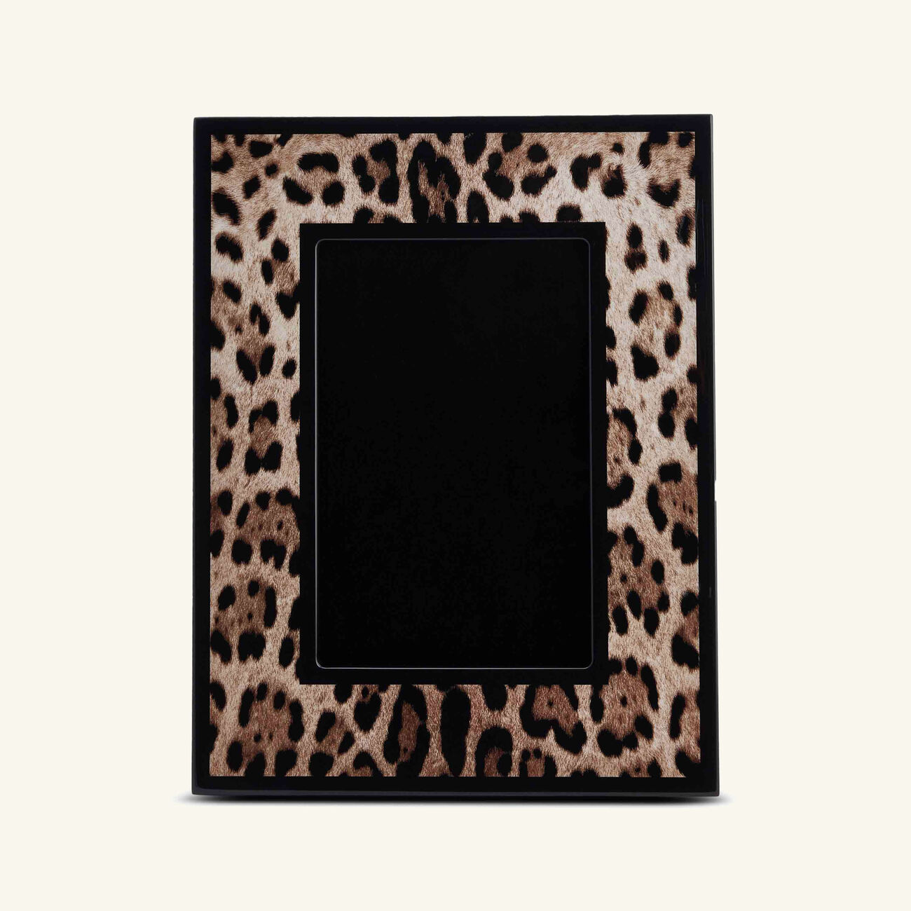 dolce gabbana casa leopard wooden picture frame brown 17x22cm