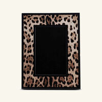 dolce gabbana casa leopard wooden picture frame brown 17x22cm