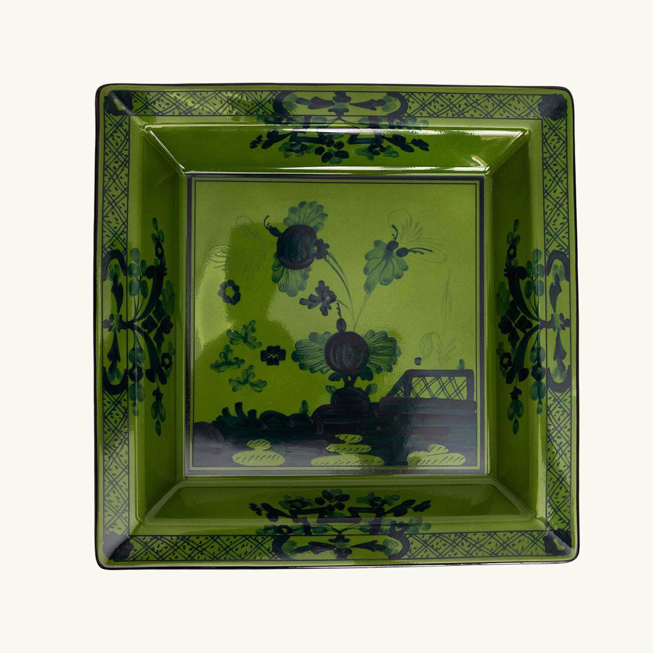 Oriente Italiano Malachite Trinket Tray Square Large Green ginori 1735 oriente italiano malachite trinket tray square large green