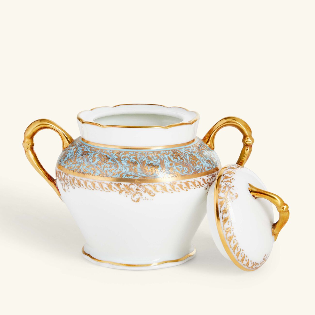 Eden Turquoise Sugar Bowl Blue bernardaud eden turquoise sugar bowl blue