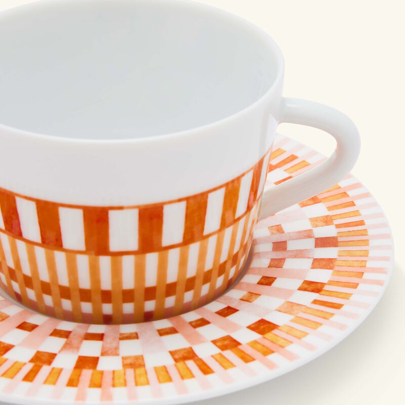 Terra Rosa Tea Cup & Saucer Orange bernardaud terra rosa tea cup saucer orange