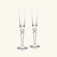 baccarat mille nuits flutissimo champagne glass clear set of 2