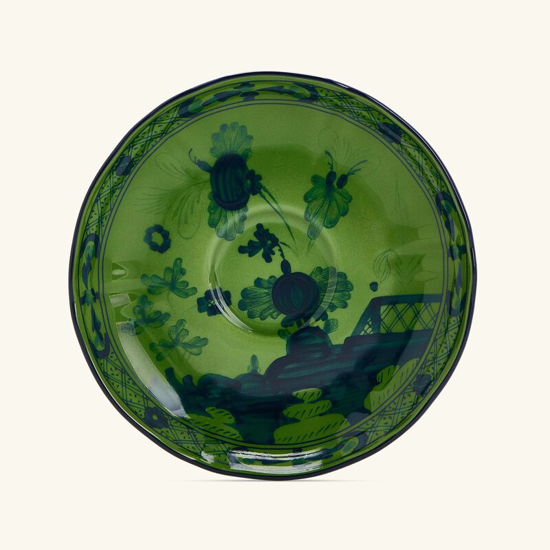 ginori 1735 antico doccia coffee saucer green