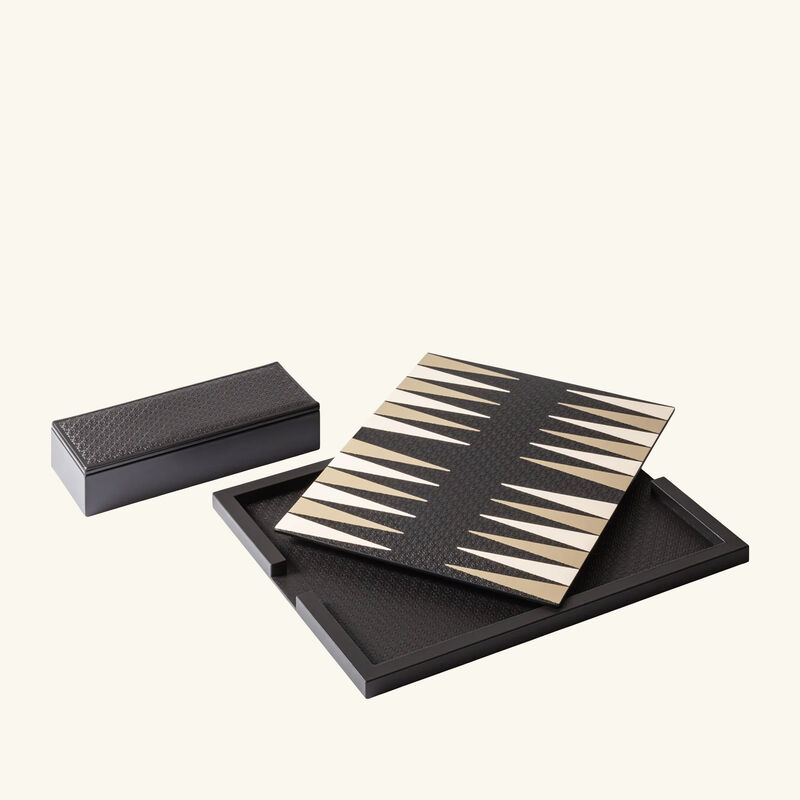 Elie Saab Monogram Backgammon Set Ebony giobagnara elie saab monogram backgammon set ebony