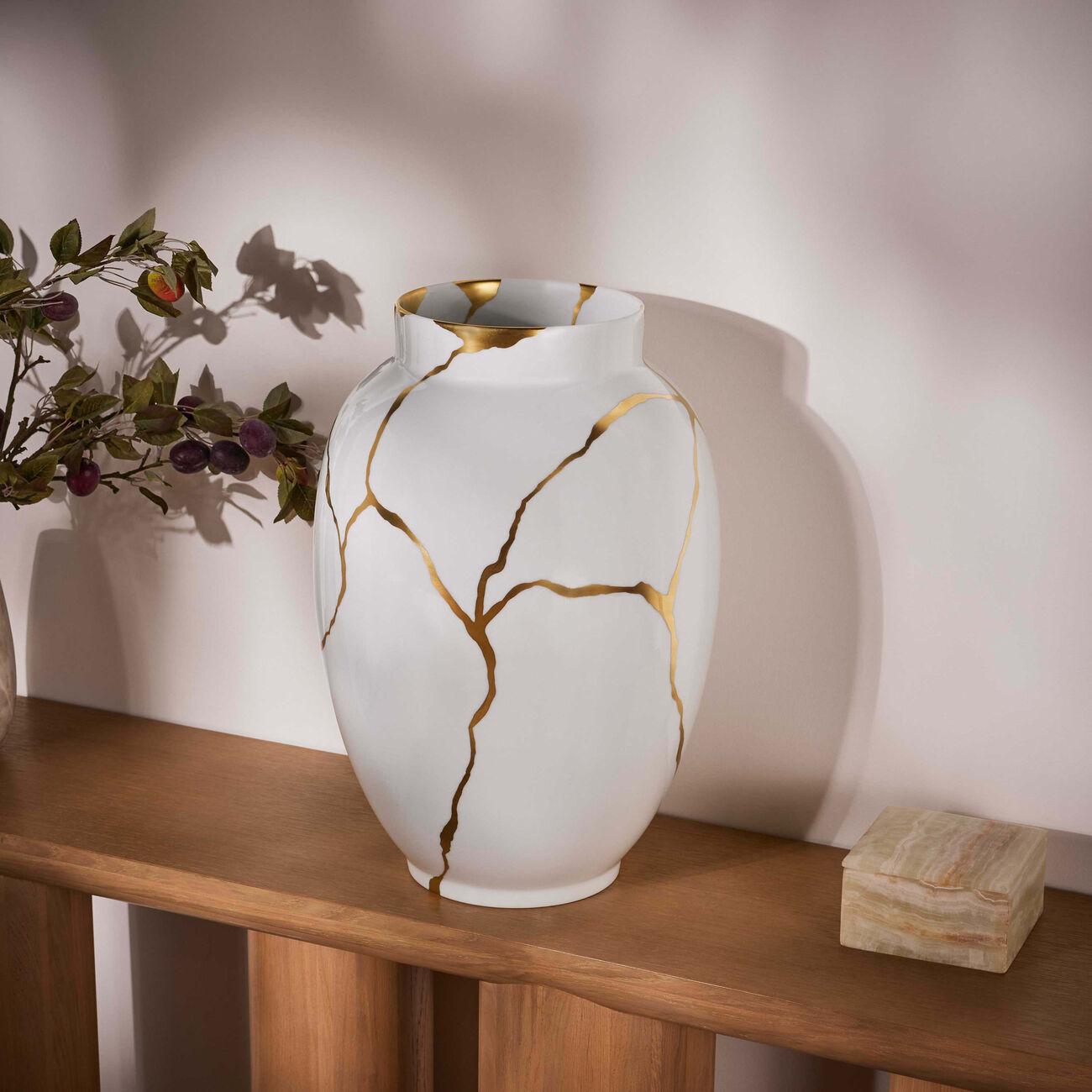 Kintsugi White Large Vase bernardaud kintsugi white large vase