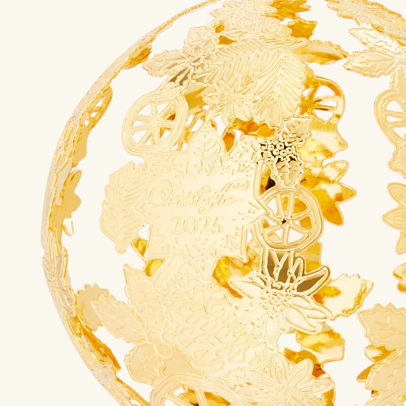 christofle bouquet givr  2025 christmas ornament silver plated gold