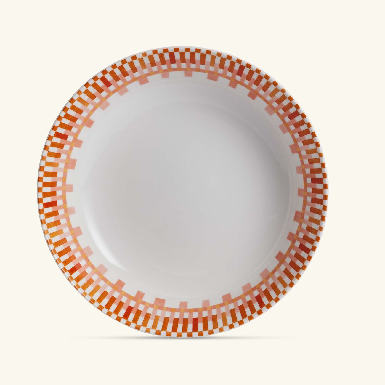 bernardaud terra rosa vegetable dish round orange 24cm