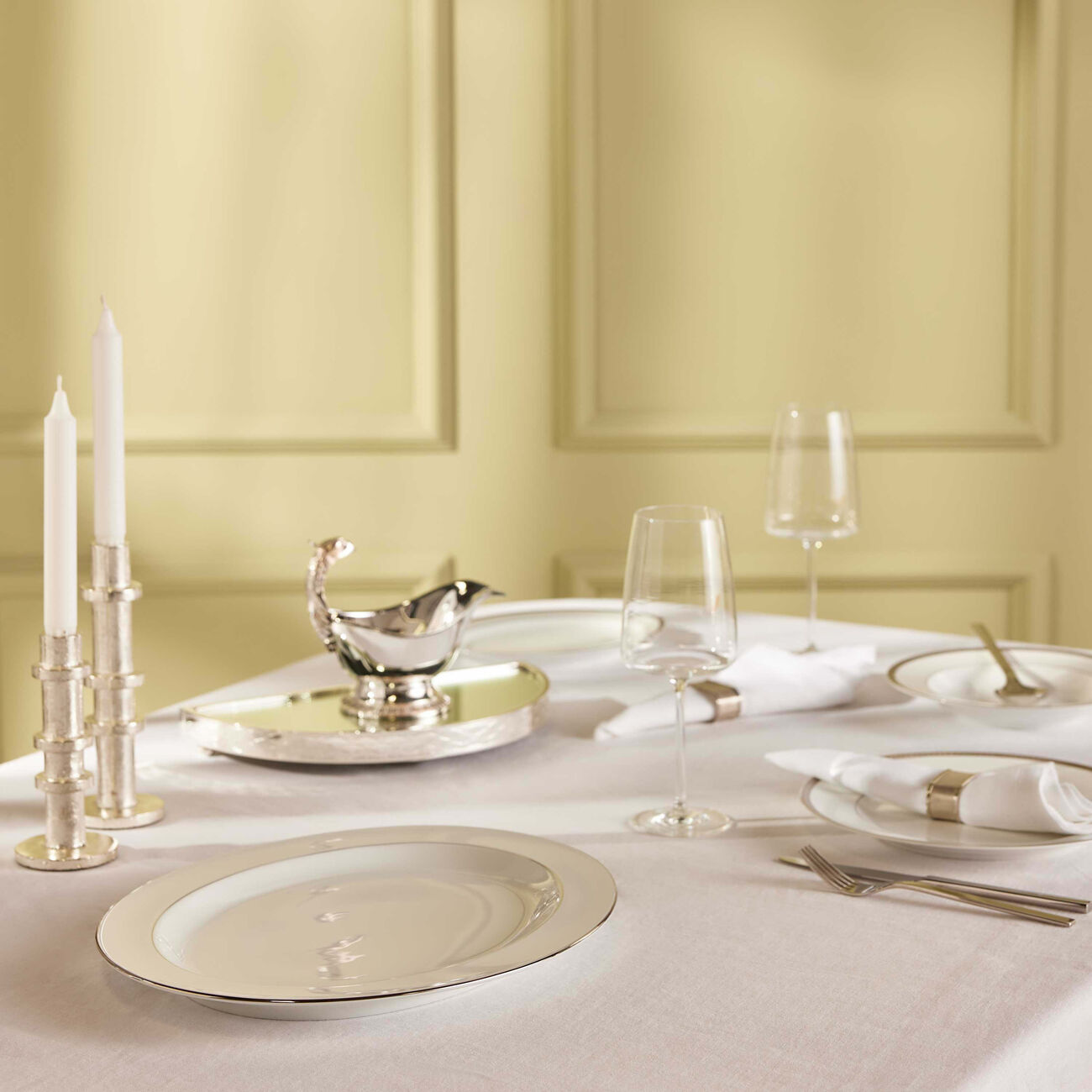 christofle albi serving platter oval silver 38cm