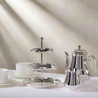 كريستوفل قاعدة الكيك آلبي من ثلاث طبقات مطلية بالفضة