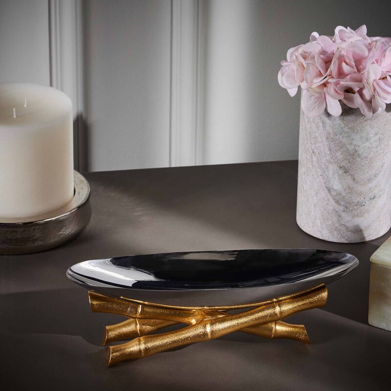 Bamboo Evoca Boat Small Stainless Steel l objet bamboo evoca boat small stainless steel