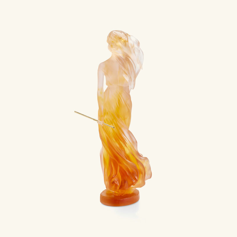 daum douce muse sculpture large orange limited edition