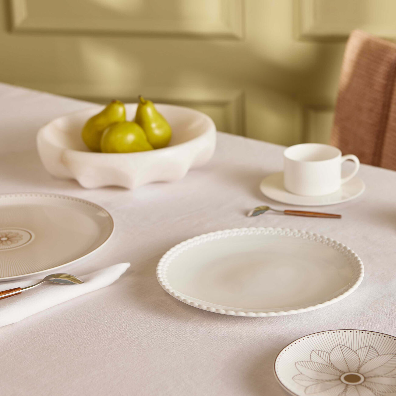 كريستوفل طبق العشاء بابيلون دائري أبيض 27 سم