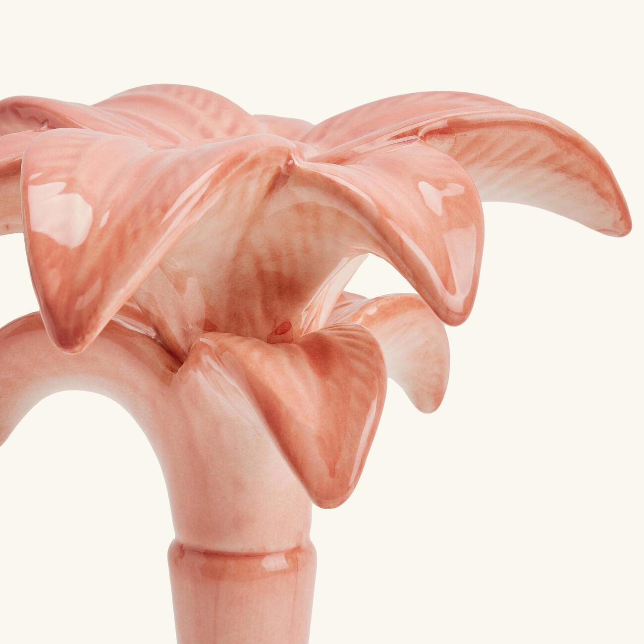 Palm Trees Candle Holder Medium Pink les ottomans palm trees candle holder medium pink