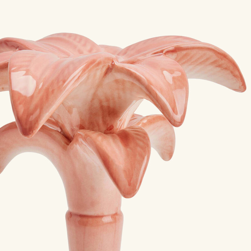 Palm Trees Candle Holder Medium Pink les ottomans palm trees candle holder medium pink