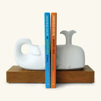 Menagerie Whale Bookends White jonathan adler menagerie whale bookends white