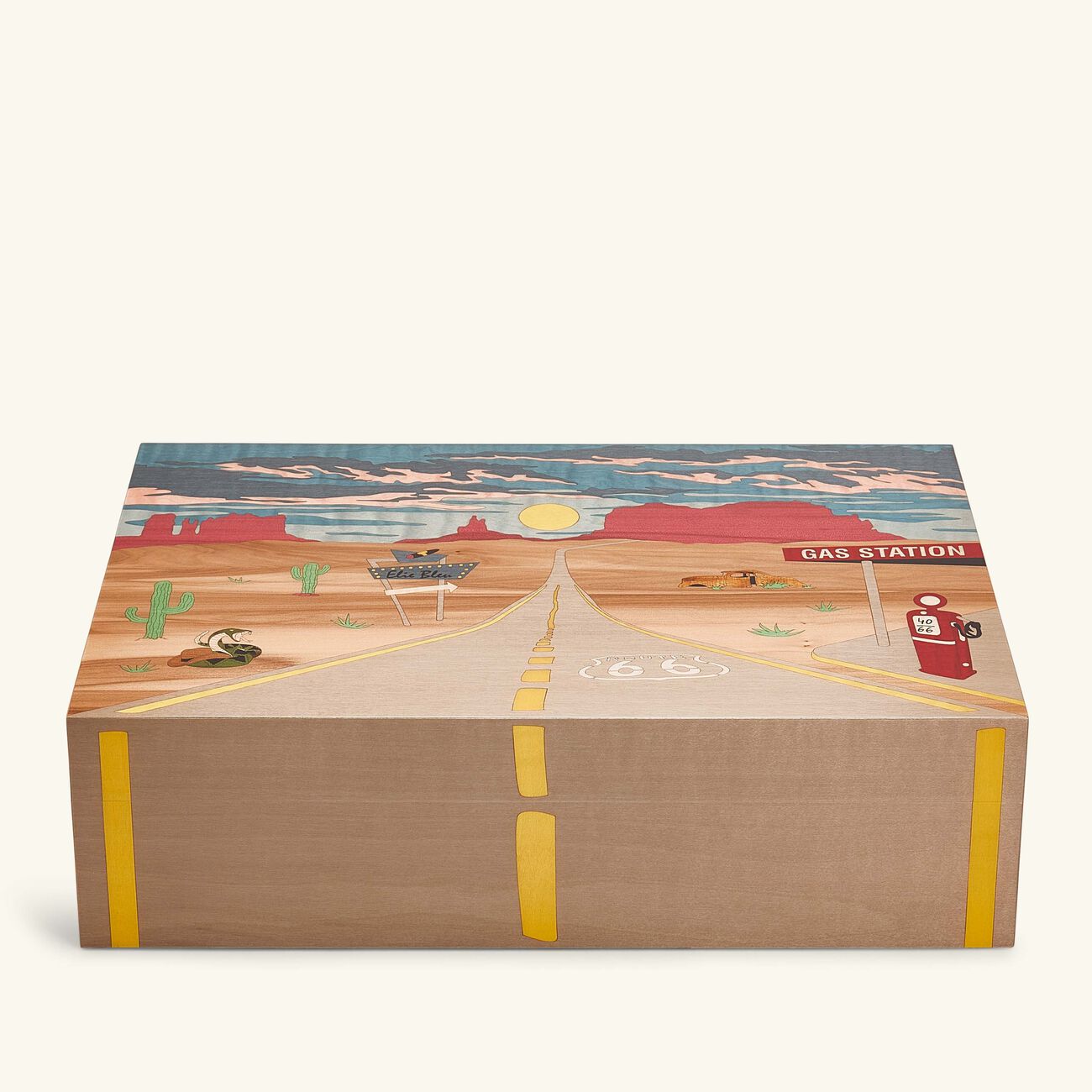 Road 66 Cigar Humidor Brown Limited Edition elie bleu road 66 cigar humidor brown limited edition