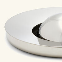 christofle oh de ashtray round small stainless steel