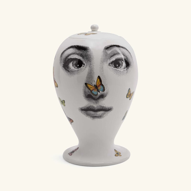 fornasetti farfalle vase medium white