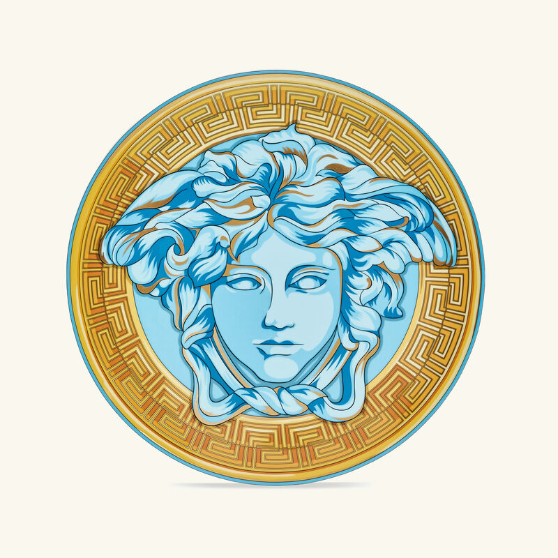 Medusa Amplified Blue Coin Charger Plate Round Blue 33cm versace medusa amplified blue coin charger plate round blue 33cm