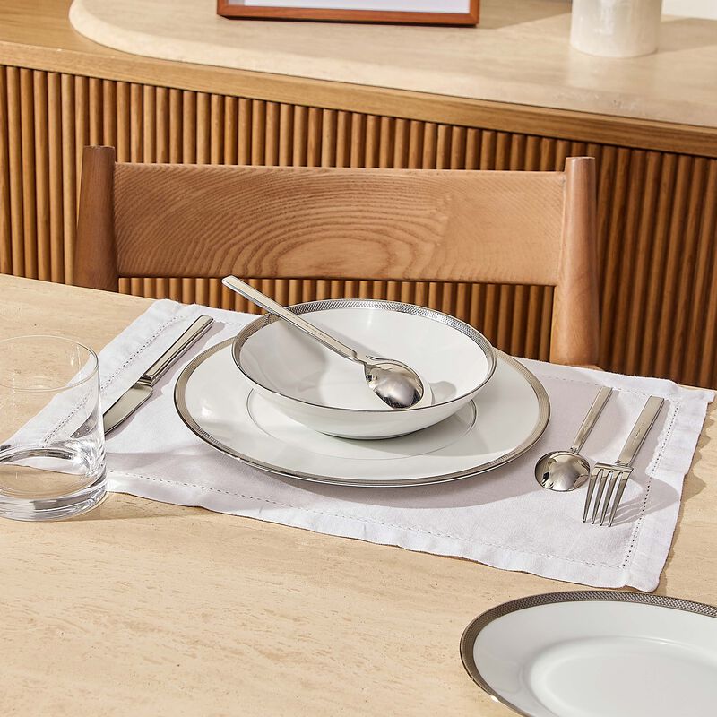 Maille Platine Soup Plate White 19cm bernardaud maille platine soup plate white 19cm