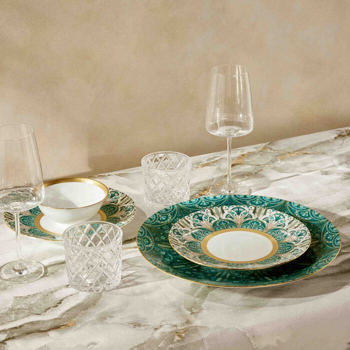 haviland r ves du nil dessert plate round green 22cm set of 2