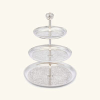 كريستوفل قاعدة الكيك جاردان ديدن من ثلاث طبقات مطلية بالفضة