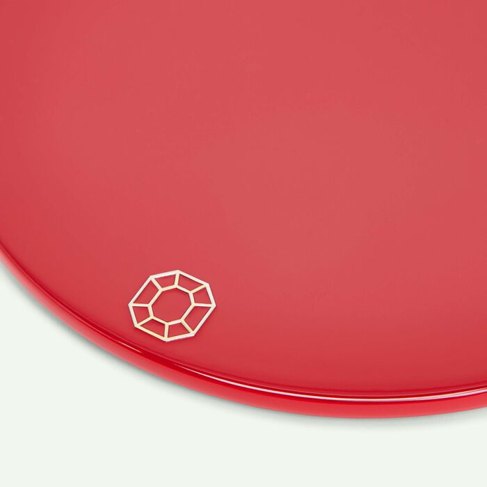 باكارا مجموعة أوكتوجون من 4 قواعد أكواب باللون الأحمر