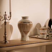 هافيلاند مزهرية كافالييه رويال دائرية متوسطة باللون الذهبي