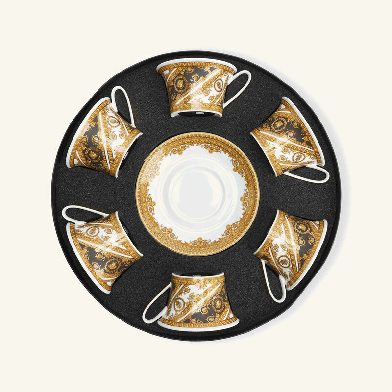 I Love Baroque Tea Cup Set Black versace i love baroque tea cup set black