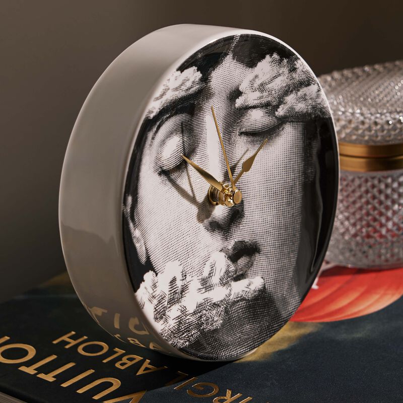 fornasetti tra le nuvole desk clock grey