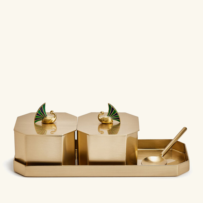 إيرا أودايبور طقم توتا مخواص مؤلف من علبتين باللون الذهبي