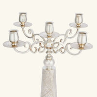 كريستوفل شمعدان جاردان ديدن مطلي بالفضة من خمس شموع