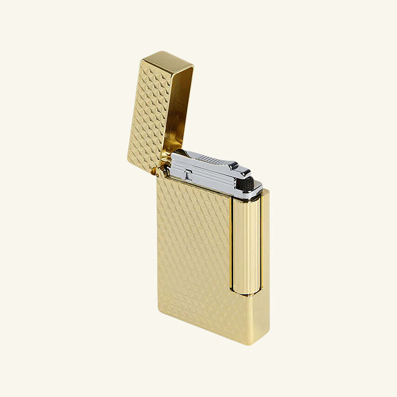 Initial Diamond Head Lighter Gold st dupont initial diamond head lighter gold