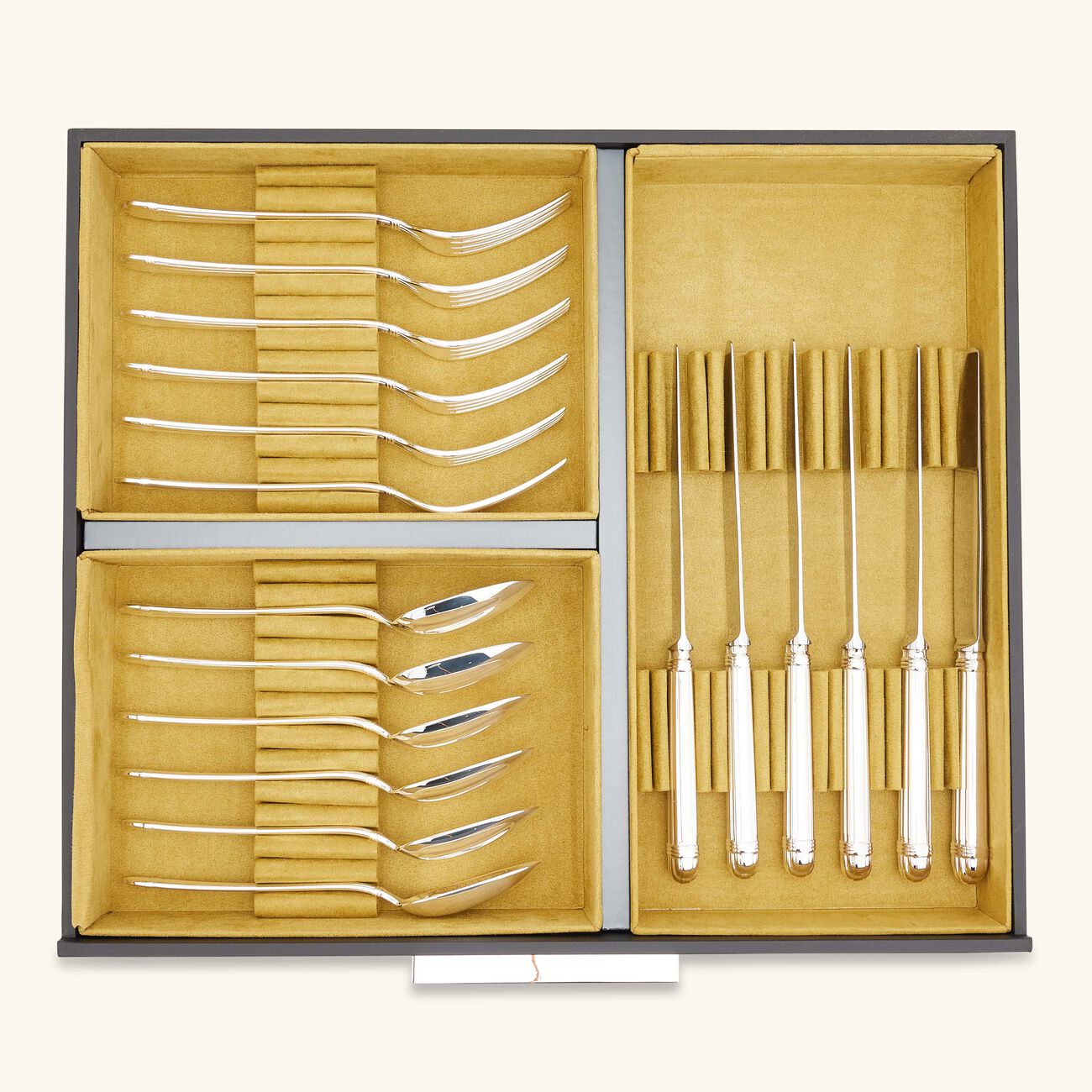 christofle aria flatware set for 12 people 75 pieces silver plated