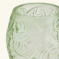 Feuilles Vase Small Green lalique feuilles vase small green