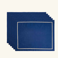 Rosely Placemat Blue Set Of 6 catherine denoual rosely placemat blue set of 6