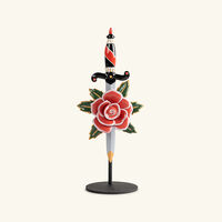 Dagger and Rose Sculpture Medium Red lladro dagger and rose sculpture medium red