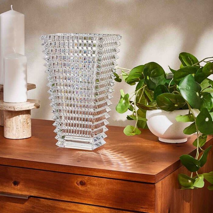 baccarat eye vase rectangular medium clear
